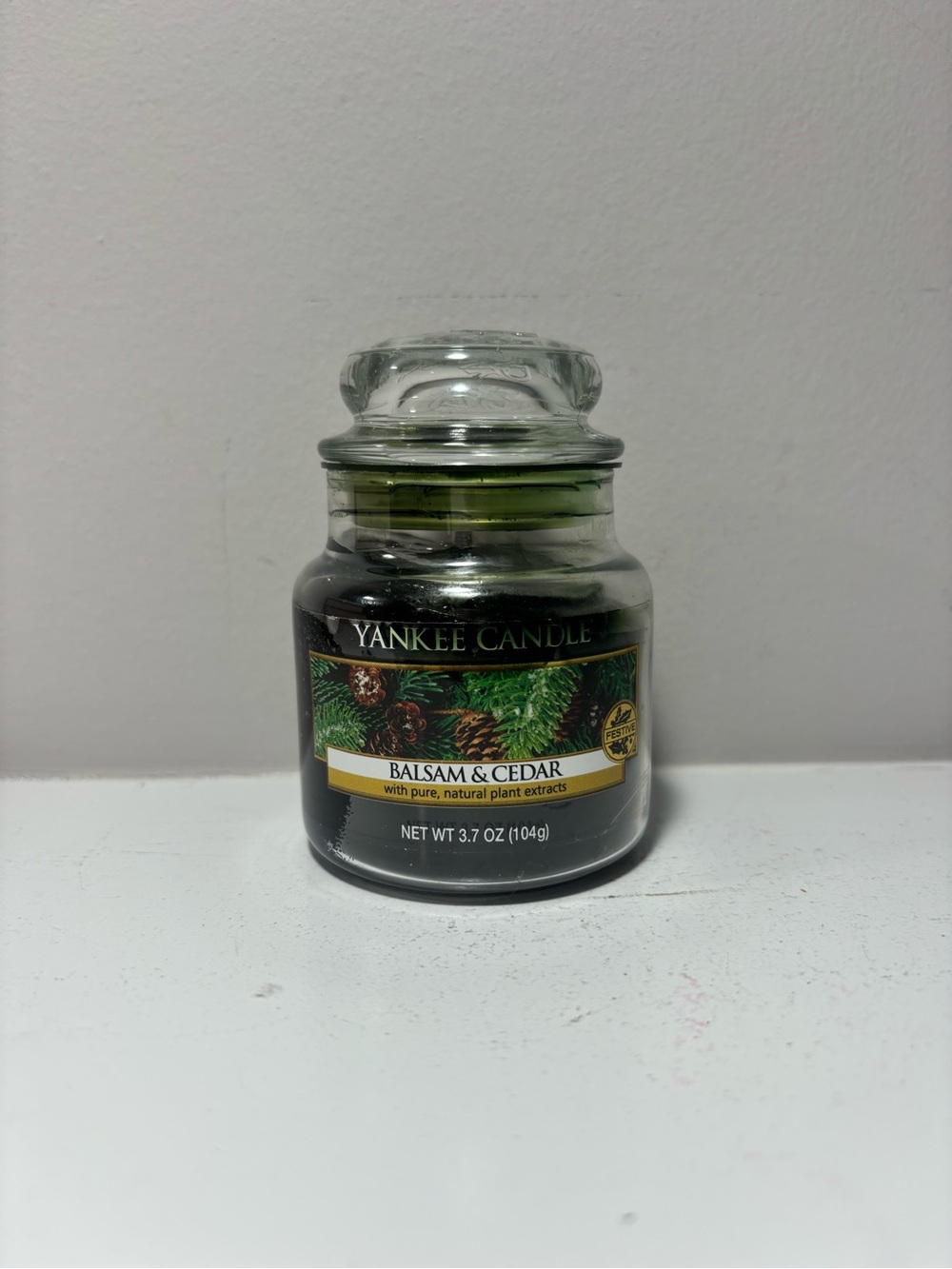 Yankee Candle Balsam & Cedar Small Jar Candle 3.7 Oz